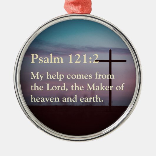 引用文カスタム聖句キリスト教女性への贈り物 メタルオーナメント (正面)