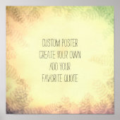 引用文カスタム自然アートの追加 ポスター (正面)