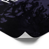 引用文カスタム黒大理石、ほこりっぽい紫を追加 ポスター (角)