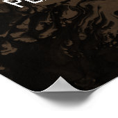 引用文カスタム黒大理石、茶色を追加する ポスター (角)