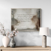 引用文カスタム、ことわざ、バイブル聖句ムーディウォータカラー ポスター