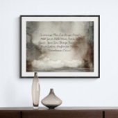 引用文カスタム、ことわざ、バイブル聖句ムーディウォータカラー ポスター