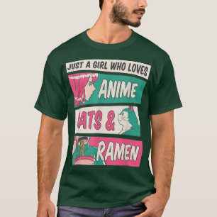 引用文カッコいい – アニメや猫を愛する女の子だけ Tシャツ