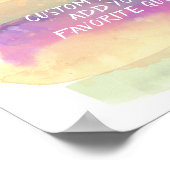 引用文カラフルの水の色の背景を追ストライプ加する ポスター (角)