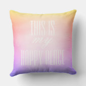 引用文カラフル水彩グラデーション枕 クッション (裏面)