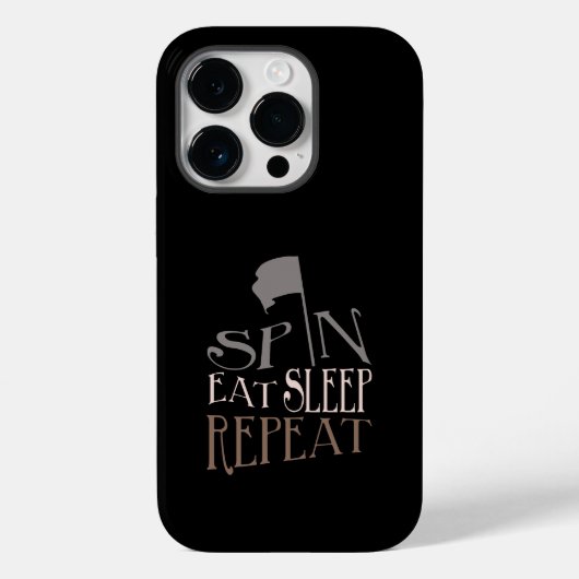 引用文カラーガードスピン食べスリープの繰り返し Case-Mate iPhoneケース (裏面)