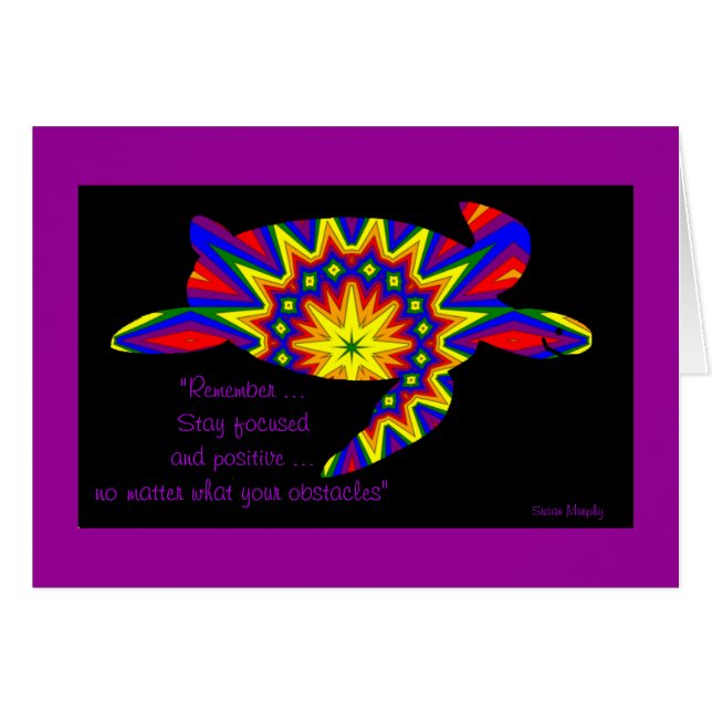 引用文カード1を持つ目まぐるしいカメ (正面横)