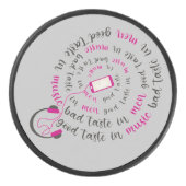 引用文ガーリー男性の音楽の悪趣味の良い味 アイスホッケーパック (正面)