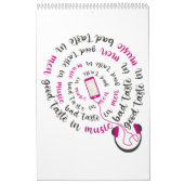 引用文ガーリー男性の音楽の悪趣味の良い味 カレンダー (カバー)