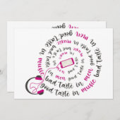 引用文ガーリー男性の音楽の悪趣味の良い味 シーズンカード (正面/裏面)