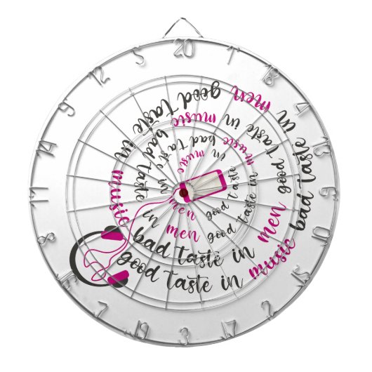 引用文ガーリー男性の音楽の悪趣味の良い味 ダーツボード (正面)