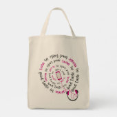 引用文ガーリー男性の音楽の悪趣味の良い味 トートバッグ (裏面)