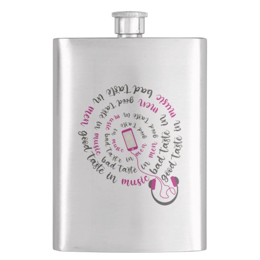 引用文ガーリー男性の音楽の悪趣味の良い味 フラスク (正面)