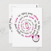 引用文ガーリー男性の音楽の悪趣味の良い味 ポストカード (正面/裏面)