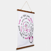 引用文ガーリー男性の音楽の悪趣味の良い味 吊り下げ型タペストリー (傾斜あり)
