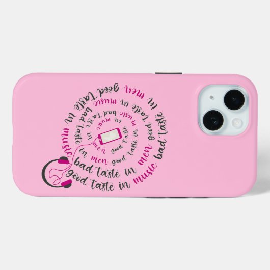 引用文ガーリー男性の音楽の悪趣味の良い味 Case-Mate iPhoneケース (裏面 (横))
