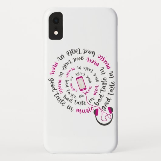 引用文ガーリー男性の音楽の悪趣味の良い味 Case-Mate iPhoneケース (裏面)