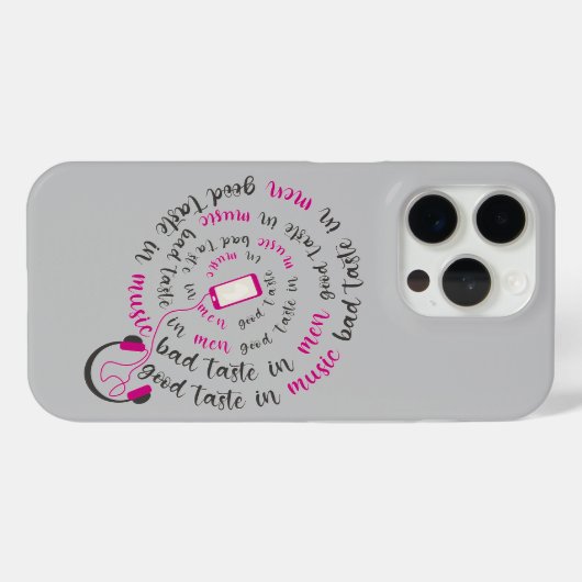 引用文ガーリー男性の音楽の悪趣味の良い味 Case-Mate iPhoneケース (裏面 (横))