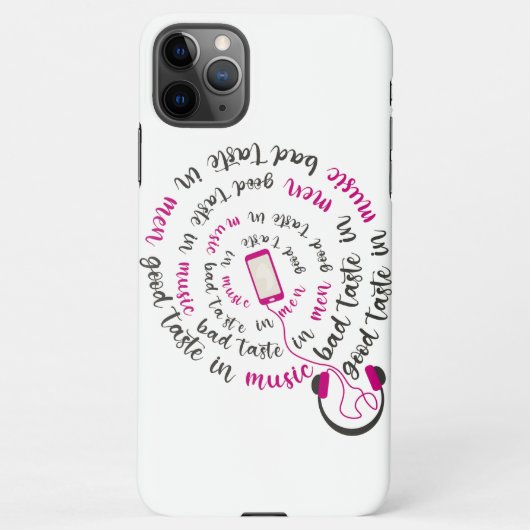 引用文ガーリー男性の音楽の悪趣味の良い味 iPhoneケース (裏面)