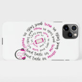 引用文ガーリー男性の音楽の悪趣味の良い味 iPhoneケース (裏面横)