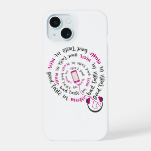 引用文ガーリー男性の音楽の悪趣味の良い味 iPhone 15ケース