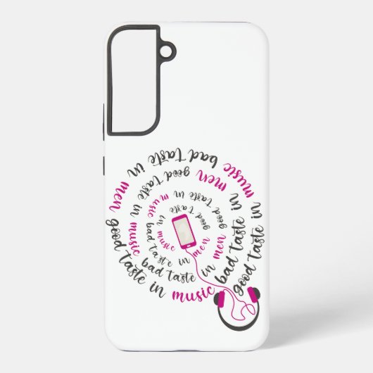 引用文ガーリー男性の音楽の悪趣味の良い味 SAMSUNG GALAXYケース (裏面)