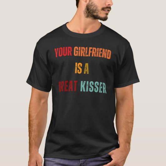 引用文ガールフレンドはキス素晴らし者 Tシャツ (正面)