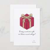 引用文ギフトバレンタインデーフラットサンキューカード サンキューカード (正面/裏面)