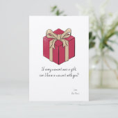 引用文ギフトバレンタインデーフラットサンキューカード サンキューカード (スタンド正面)