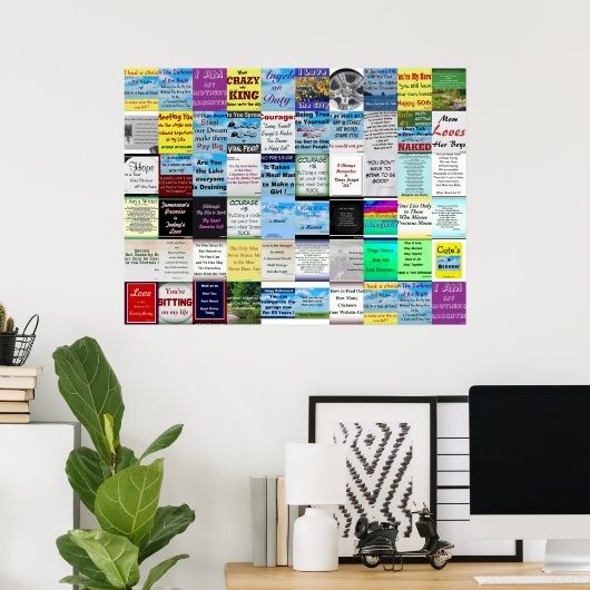 引用文コラージュのポスター ポスター (ホームオフィス)