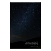 引用文コンテンポラリーミニマル星空の夜 ポスター (正面)