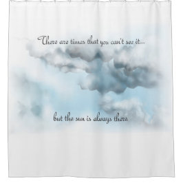 引用文シャワーカーテン付き雲 シャワーカーテン