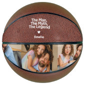 引用文シンプルパパギフトパーソナライズされた バスケットボール (正面)