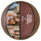 引用文シンプルパパギフトパーソナライズされた バスケットボール (縦)