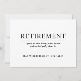 引用文シンプル白黒リタイアメントパーティー 招待状