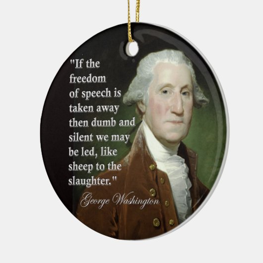 引用文ジョージ・ワシントンの言論の自由 セラミックオーナメント (左)