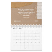 引用文スクラップブックスタイル2025ヴィンテージ カレンダー (2月 2026)