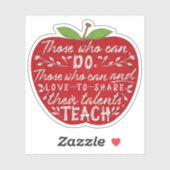 引用文スクール教え先生レッドアップル シール (シート)