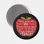 引用文スクール教え先生レッドアップル マグネット (正面/裏面)