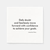 引用文ス感動的ホワイトカクテルナプキン スタンダードカクテルナプキン (正面)