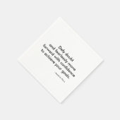 引用文ス感動的ホワイトカクテルナプキン スタンダードカクテルナプキン (角)