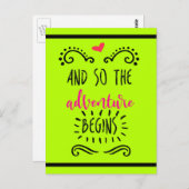 引用文タイポグラフィ |そうして冒険が始まる ポストカード (正面/裏面)