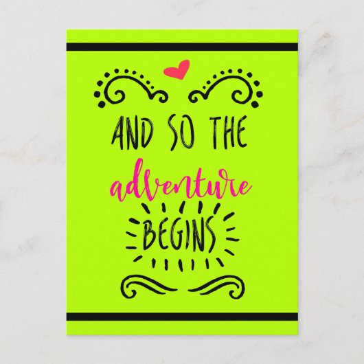 引用文タイポグラフィ |そうして冒険が始まる ポストカード (正面)