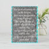 引用文ターコイズ感動的卒業カード サンキューカード (スタンド正面)