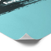 引用文ティール（緑がかった色）と黒を文字で追加 ポスター (角)