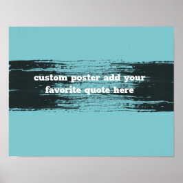 引用文ティール（緑がかった色）と黒を文字で追加 ポスター