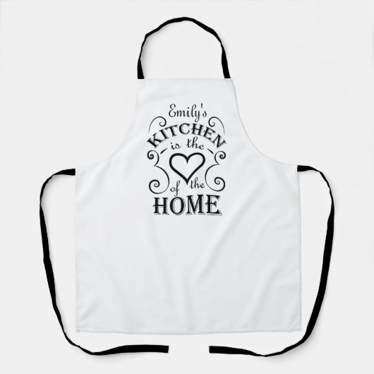 引用文デザインをキッチンエプロンに使う エプロン (正面)