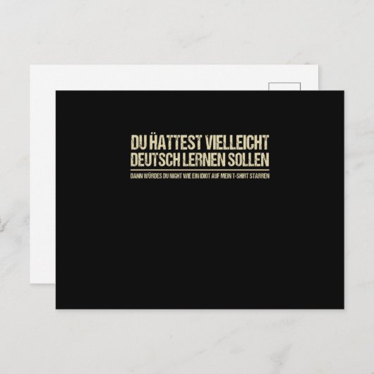引用文ドイツおもしろい・ドイツ・引用文 インビテーションポストカード (正面/裏面)