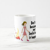 引用文ハートブレイクと強さの克服 コーヒーマグカップ (中央)