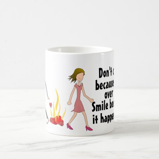 引用文ハートブレイクと強さの克服 コーヒーマグカップ (中央)